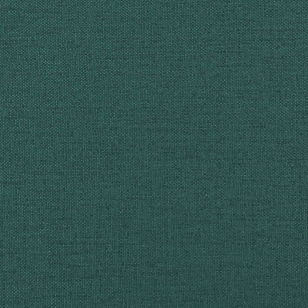 Poltrona Reclinabile con Poggiapiedi Verde Scuro in Tessuto