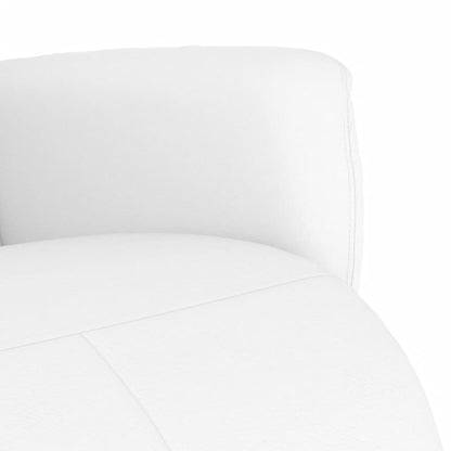 Poltrona Reclinabile con Poggiapiedi Bianca in Similpelle - homemem39