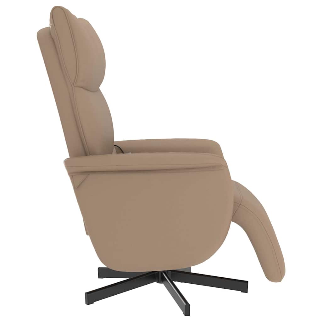 Poltrona Reclinabile Massaggi Poggiapiedi Cappuccino Similpelle | homemem39