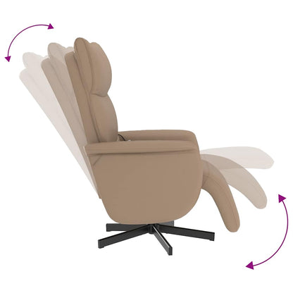 Poltrona Reclinabile Massaggi Poggiapiedi Cappuccino Similpelle | homemem39