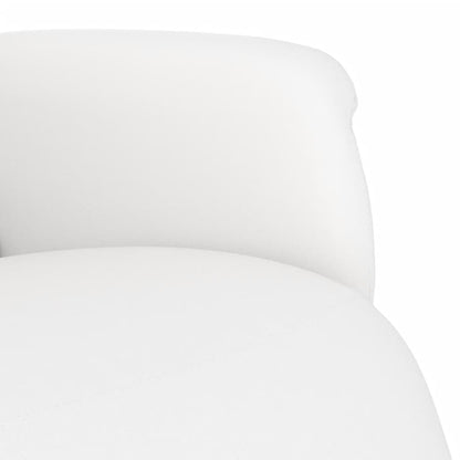 Poltrona Reclinabile con Poggiapiedi Bianca in Similpelle - homemem39