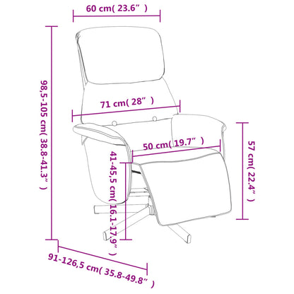 Poltrona Reclinabile con Poggiapiedi Marrone in Tessuto - homemem39