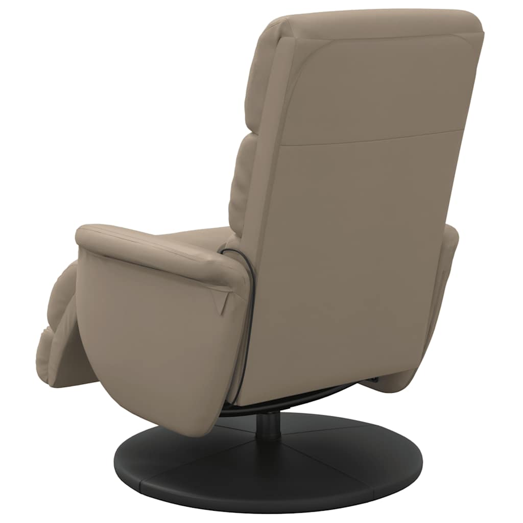 Poltrona Reclinabile Massaggi Poggiapiedi Cappuccino Similpelle