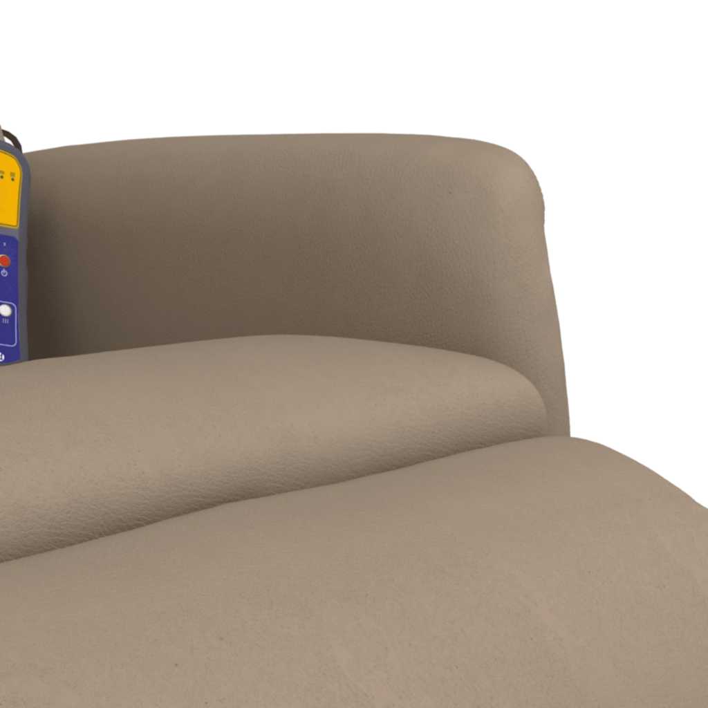 Poltrona Reclinabile Massaggi Poggiapiedi Cappuccino Similpelle