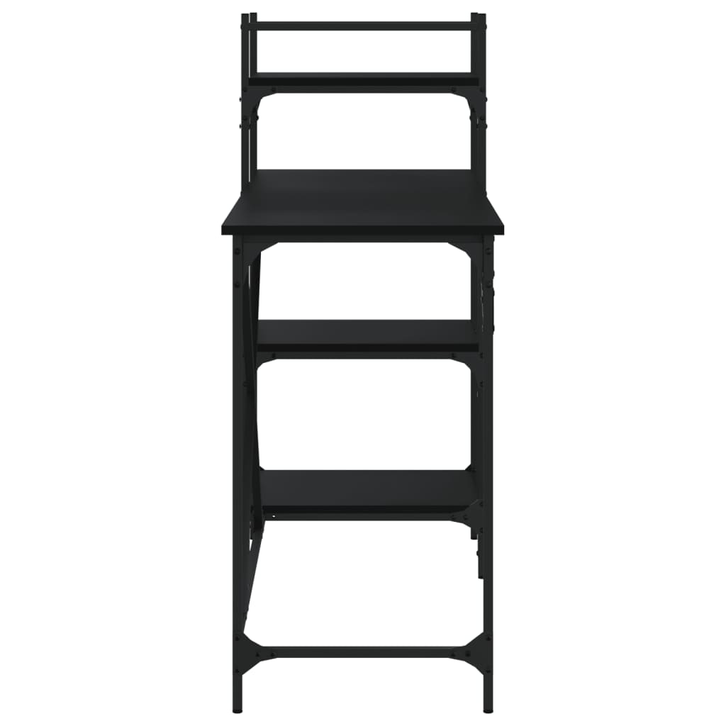 Scrivania per Computer con Scaffali Nera 120x47x109 cm - homemem39