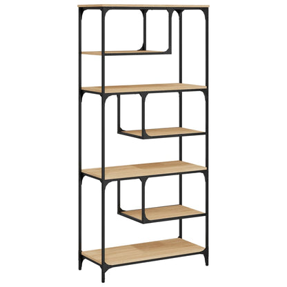 Libreria Rovere Sonoma 81x36x176 cm in Legno Multistrato | homemem39