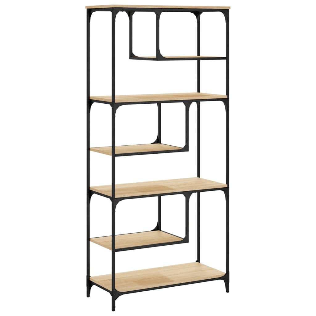 Libreria Rovere Sonoma 81x36x176 cm in Legno Multistrato | homemem39