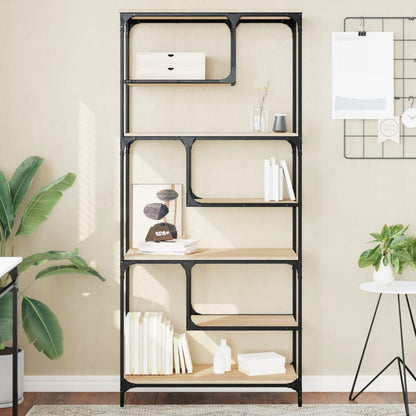 Libreria Rovere Sonoma 81x36x176 cm in Legno Multistrato | homemem39