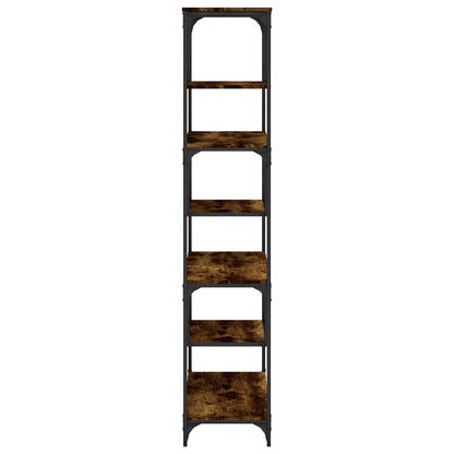 Libreria Rovere Fumo 81x36x176 cm in Legno Multistrato