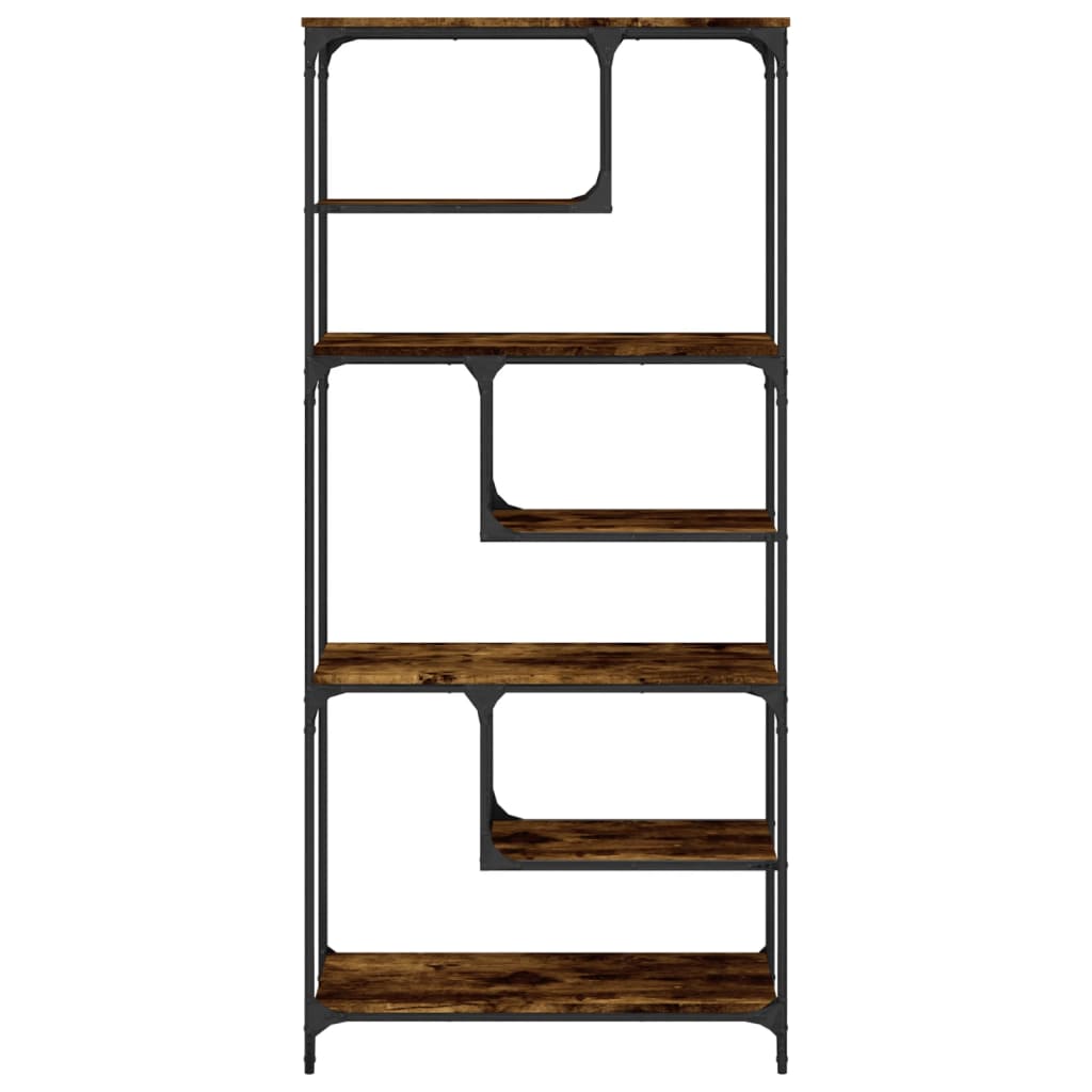 Libreria Rovere Fumo 81x36x176 cm in Legno Multistrato | homemem39