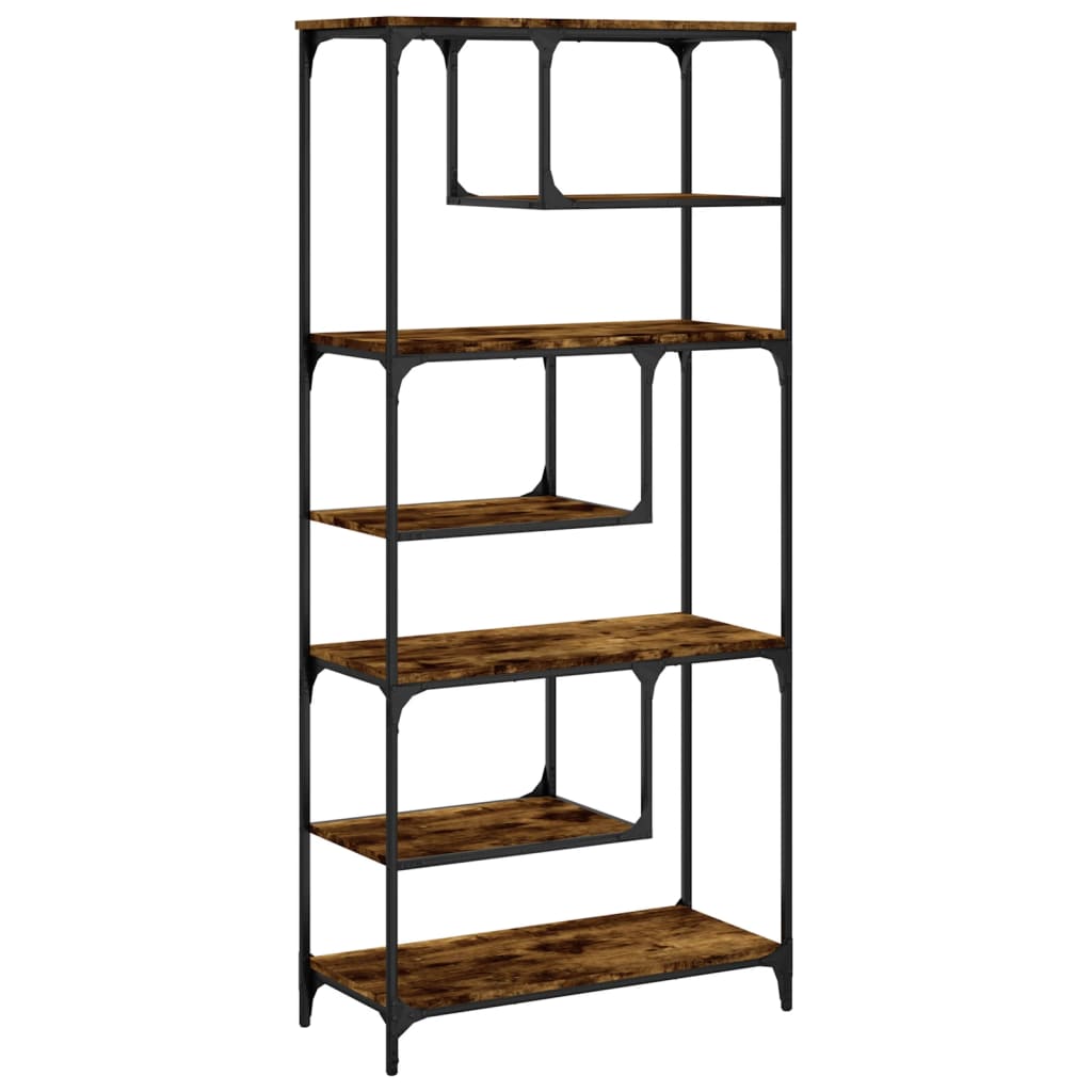 Libreria Rovere Fumo 81x36x176 cm in Legno Multistrato | homemem39