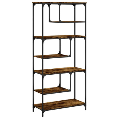 Libreria Rovere Fumo 81x36x176 cm in Legno Multistrato | homemem39