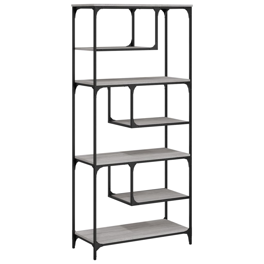 Libreria Grigio Sonoma 81x36x176 cm in Legno Multistrato | homemem39