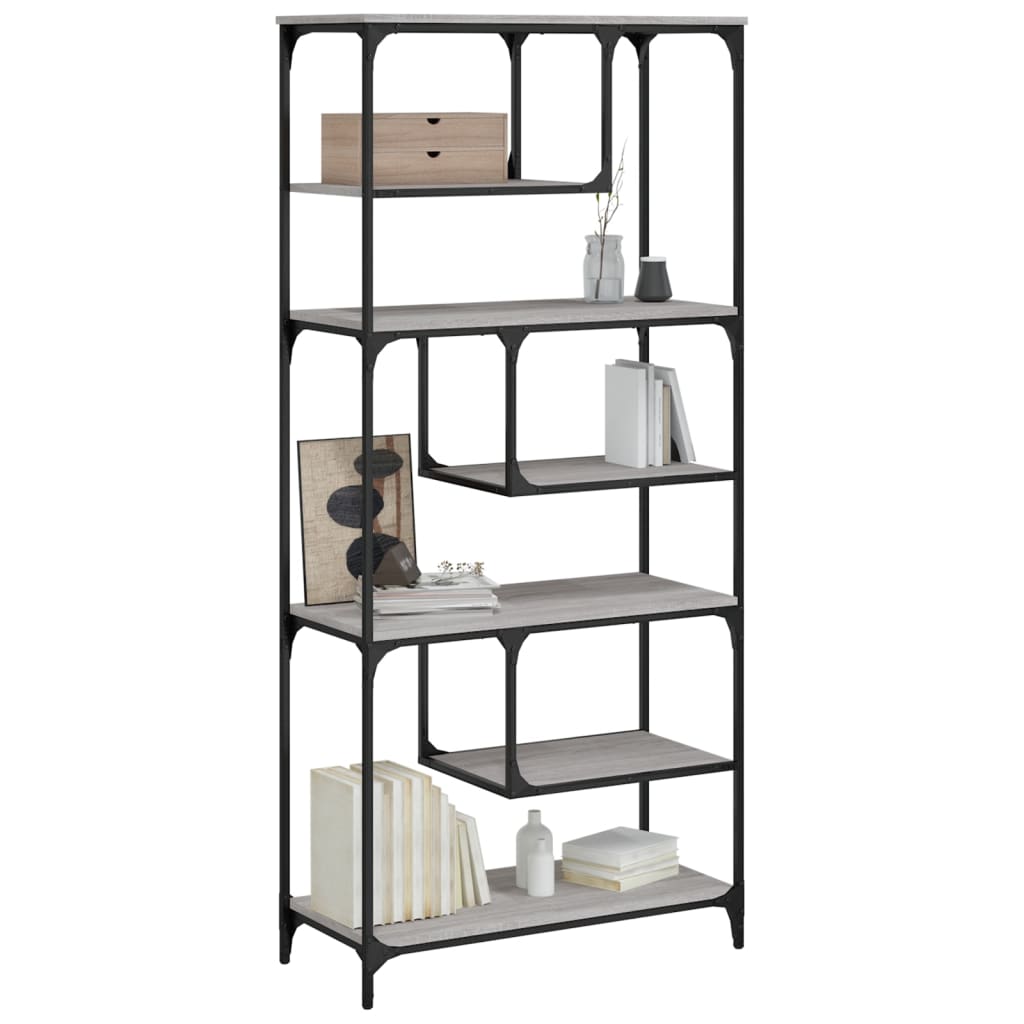 Libreria Grigio Sonoma 81x36x176 cm in Legno Multistrato | homemem39