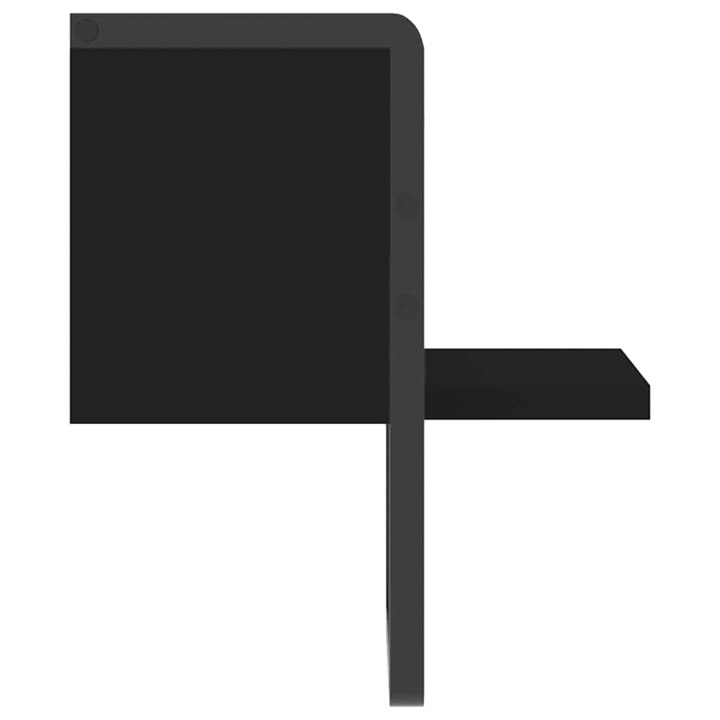 Mensola da Parete con Asta Nera 20x25x30 cm | homemem39