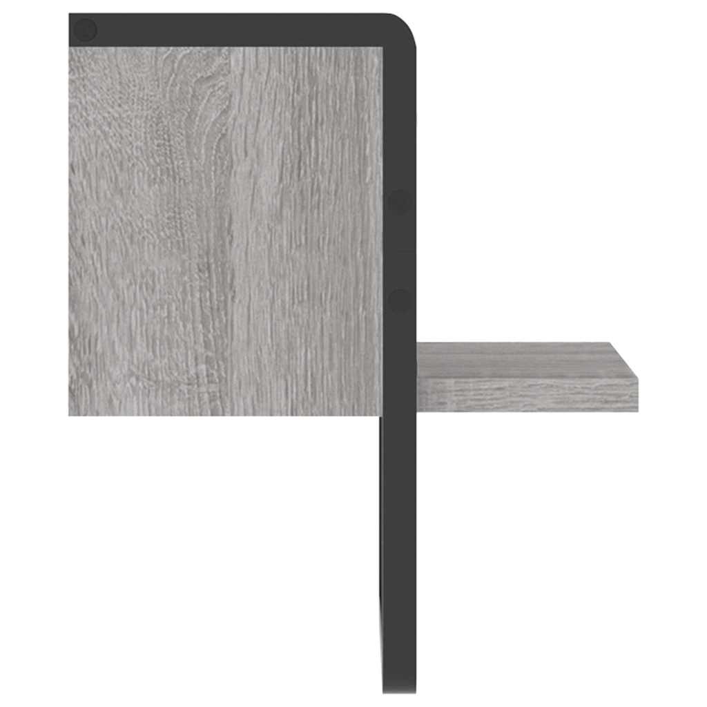 Mensola a Parete con Asta Grigio Sonoma 20x25x30 cm | homemem39
