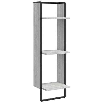 Scaffale Parete 3 Ripiani Grigio Sonoma 30x25x100cm Multistrato | homemem39