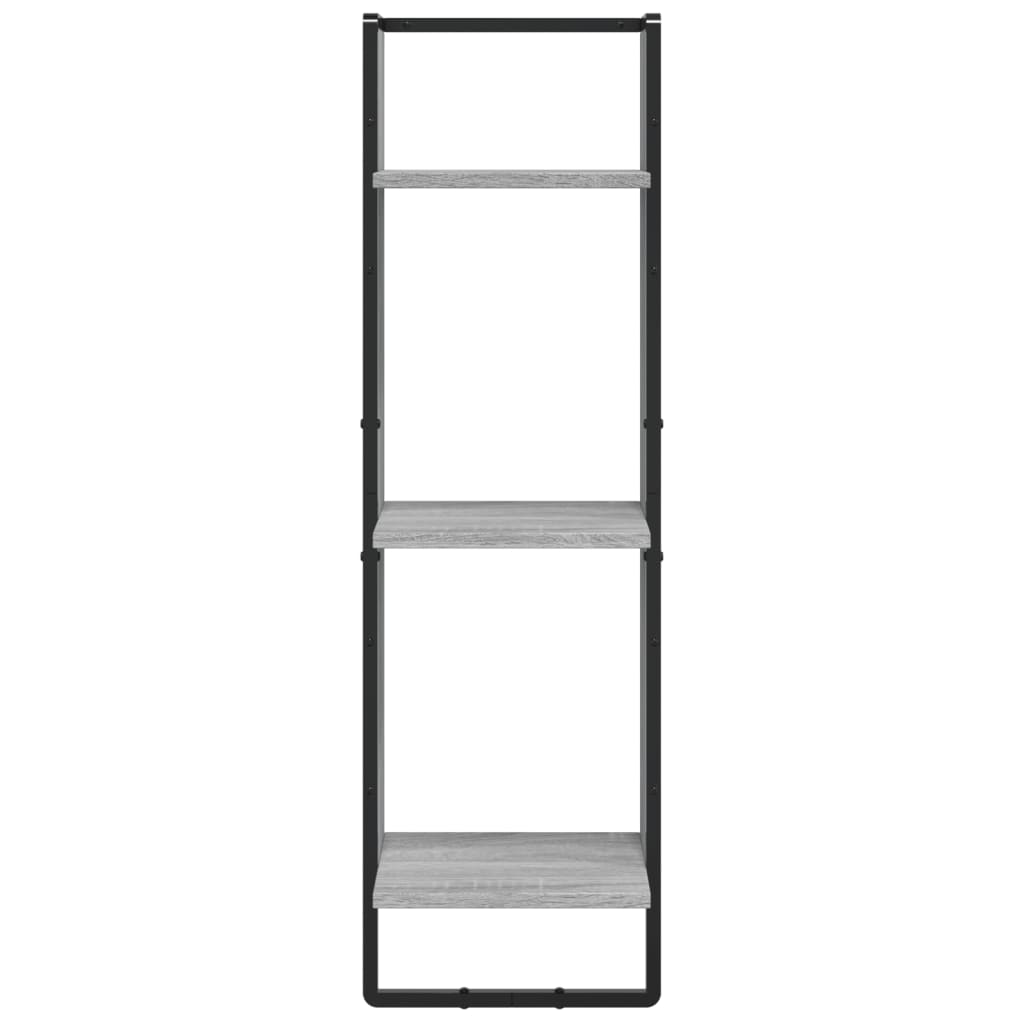Scaffale Parete 3 Ripiani Grigio Sonoma 30x25x100cm Multistrato | homemem39