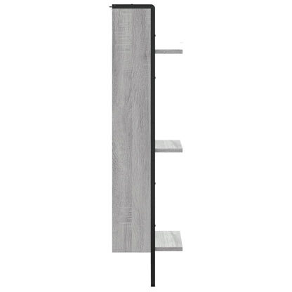 Scaffale Parete 3 Ripiani Grigio Sonoma 30x25x100cm Multistrato | homemem39