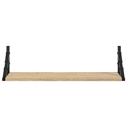 Mensole da Parete 2pz Rovere Sonoma 60x15x15,5 cm | homemem39
