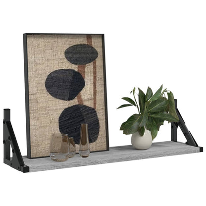 Mensole da Parete 2pz Grigio Sonoma 60x15x15,5 cm | homemem39
