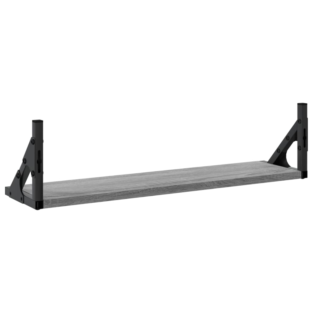Mensole da Parete 2pz Grigio Sonoma 60x15x15,5 cm | homemem39