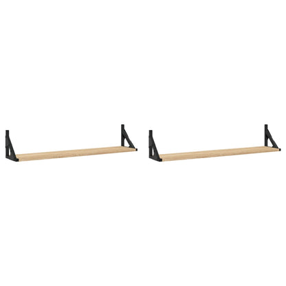 Mensole da parete 2 pz Rovere Sonoma 80x15x15,5 cm Legno ingegnerizzato | homemem39