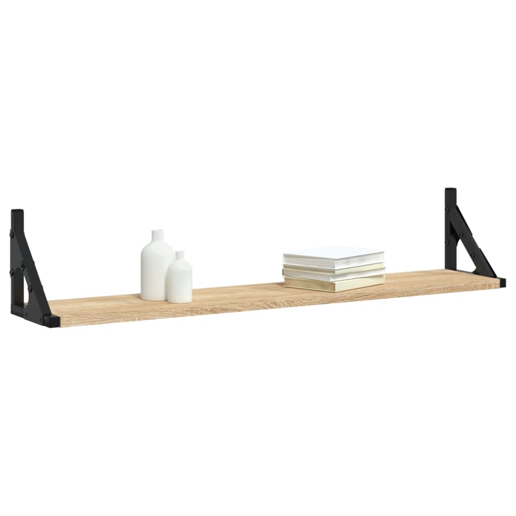 Mensole da parete 2 pz Rovere Sonoma 80x15x15,5 cm Legno ingegnerizzato | homemem39