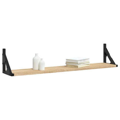 Mensole da parete 2 pz Rovere Sonoma 80x15x15,5 cm Legno ingegnerizzato | homemem39