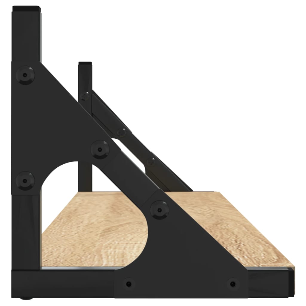Mensole da parete 2 pz Rovere Sonoma 80x15x15,5 cm Legno ingegnerizzato | homemem39