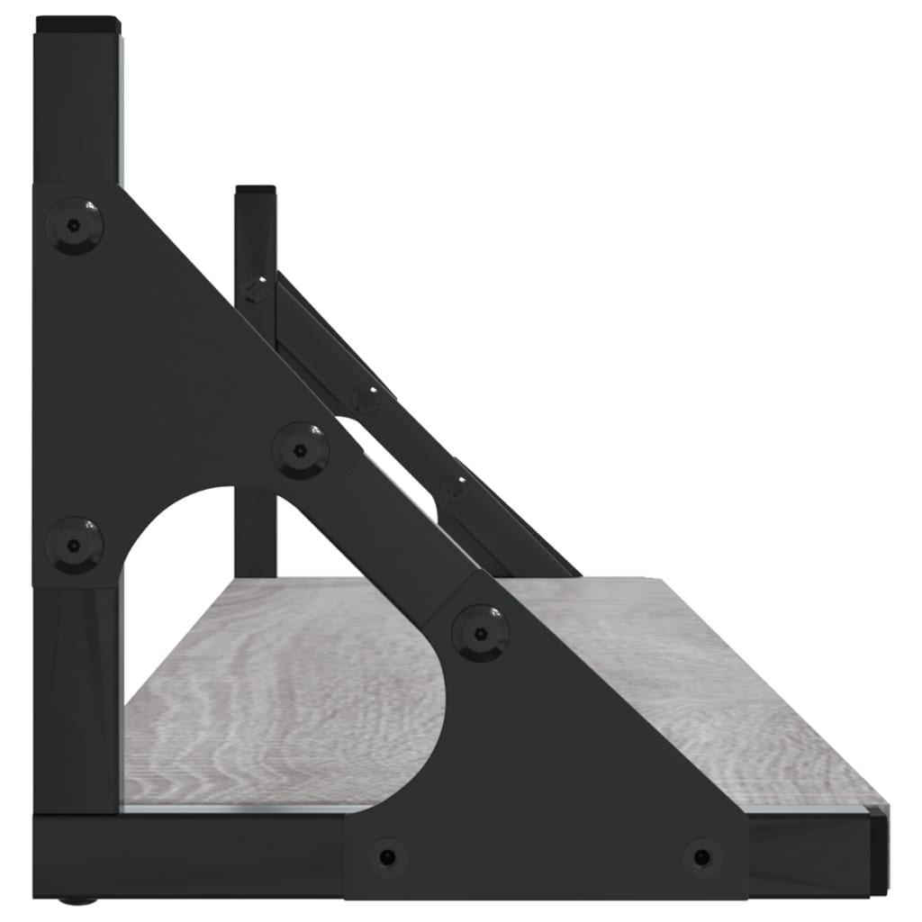 Mensole Parete 2pz Grigio Sonoma 80x15x15,5cm Legno Multistrato | homemem39