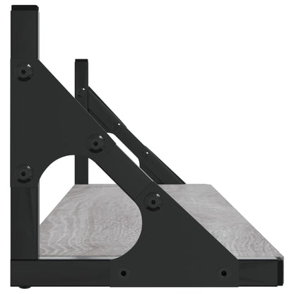 Mensole Parete 2pz Grigio Sonoma 80x15x15,5cm Legno Multistrato | homemem39