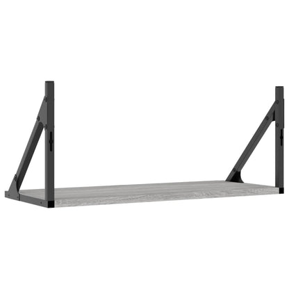 Mensole Parete 2pz Grigio Sonoma 60x25x25,5cm Legno Multistrato | homemem39