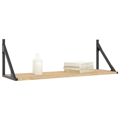 Mensole da parete 2 pz Rovere Sonoma 80x25x25,5 cm Legno ingegnerizzato | homemem39