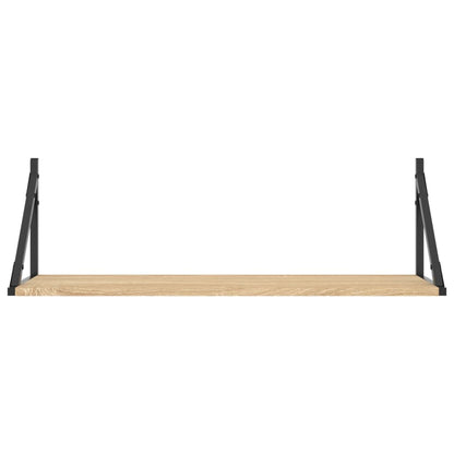 Mensole da parete 2 pz Rovere Sonoma 80x25x25,5 cm Legno ingegnerizzato | homemem39