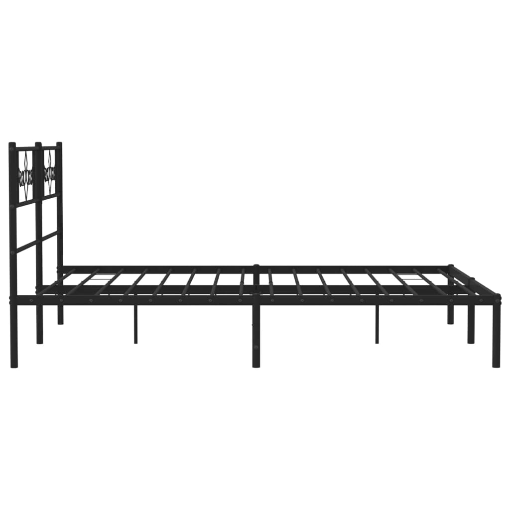 Giroletto con Testiera in Metallo Nero 120x190 cm | homemem39