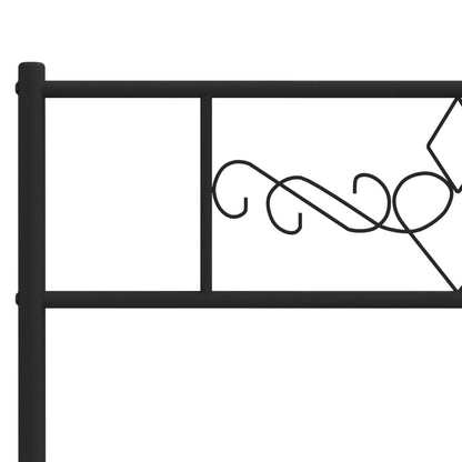 Giroletto con Testiera in Metallo Nero 120x190 cm | homemem39