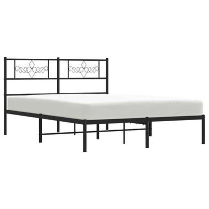 Giroletto con Testiera in Metallo Nero 135x190 cm | homemem39