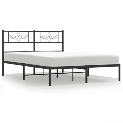Giroletto con Testiera in Metallo Nero 140x190 cm | homemem39