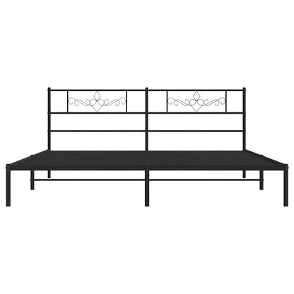 Giroletto con Testiera in Metallo Nero 183x213 cm - homemem39