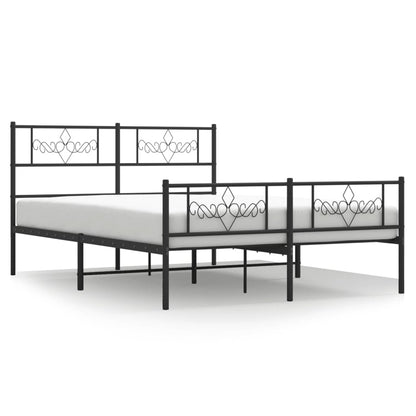 Giroletto senza Materaso con Pediera in Metallo Nero 160x200 cm
