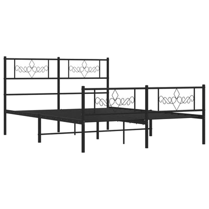 Giroletto senza Materaso con Pediera in Metallo Nero 160x200 cm