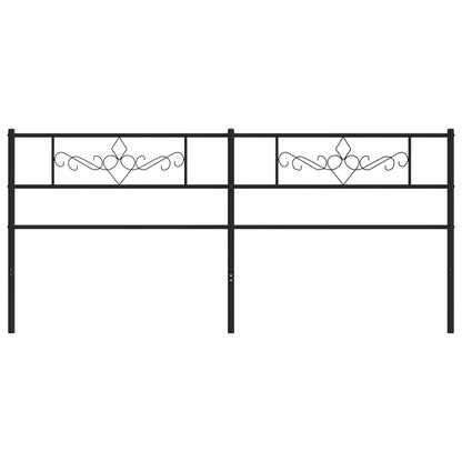 Testiera in Metallo Nero 180 cm - homemem39