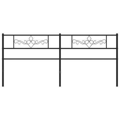 Testiera in Metallo Nero 193 cm - homemem39