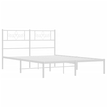 Giroletto con Testiera in Metallo Bianco 120x200 cm