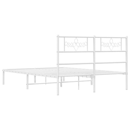 Giroletto con Testiera in Metallo Bianco 120x200 cm | homemem39