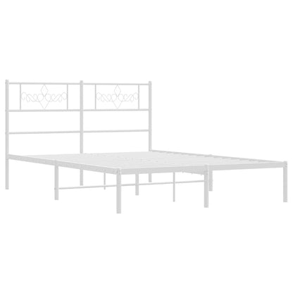 Giroletto con Testiera Metallo Bianco 135x190 cm | homemem39