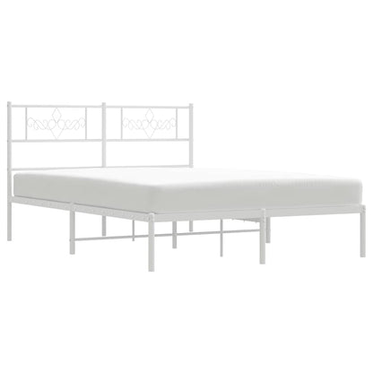Giroletto con Testiera Metallo Bianco 135x190 cm | homemem39