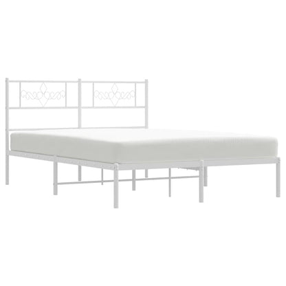Giroletto con Testiera Metallo Bianco 150x200 cm