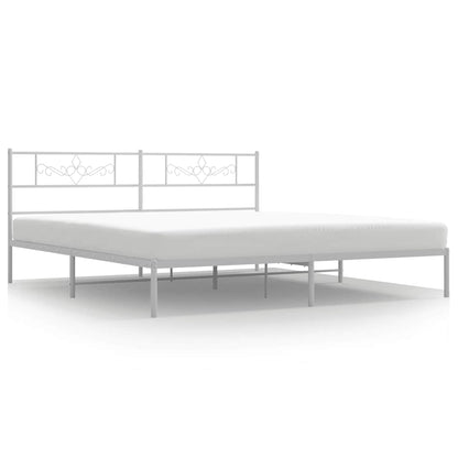 Giroletto con Testiera Metallo Bianco 183x213 cm | homemem39